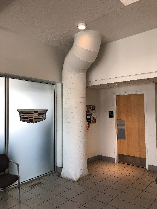 exposed ducting