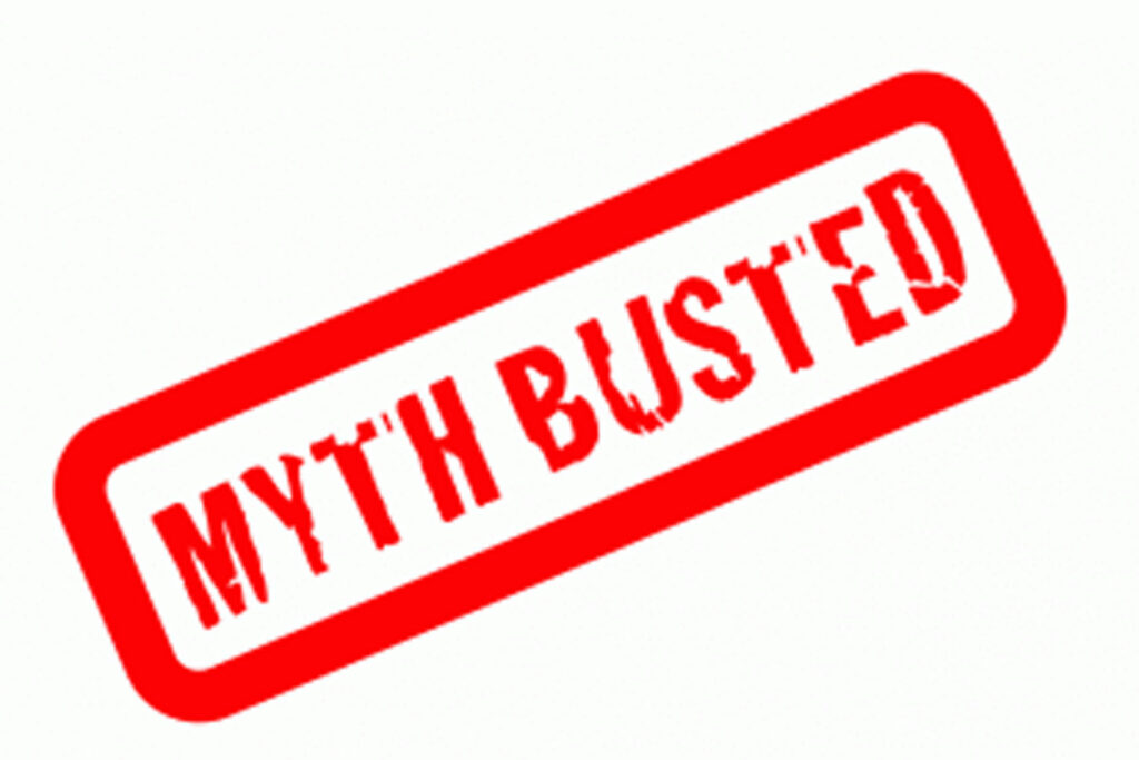 Stamp that read 'myth busted'