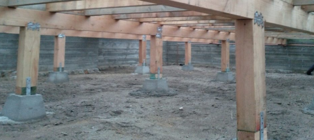 Example of crawl space foundation 
