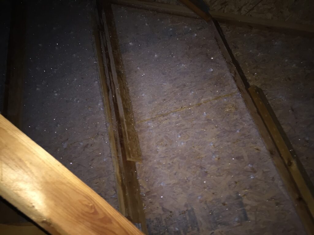 frost in attic 
