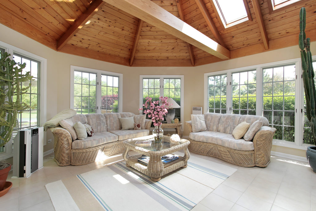 Large glass sunroom