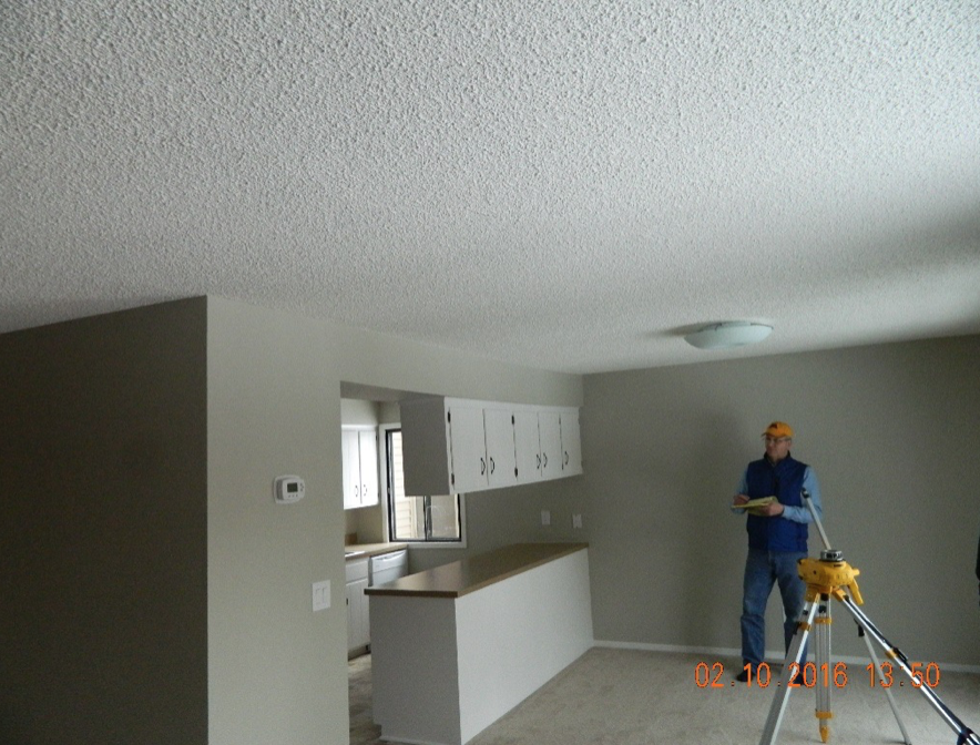  Cabinets and soffit demonstrate significant sagging.