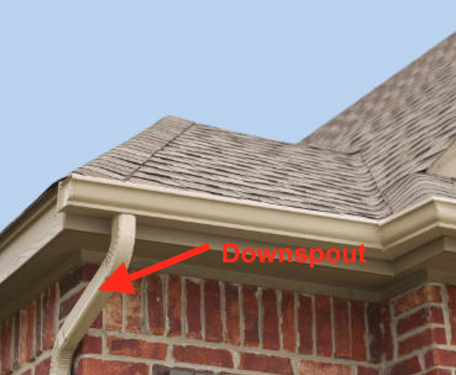 gutter with downspout