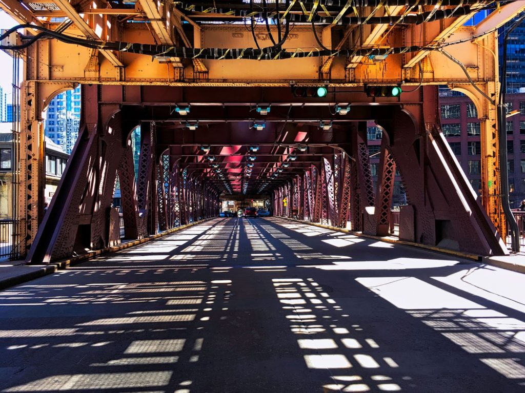 Bridge made out of structural steel 