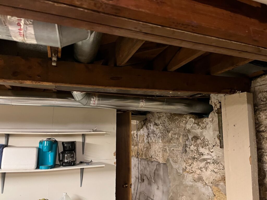 Example of an original beam in a 1903 home. 